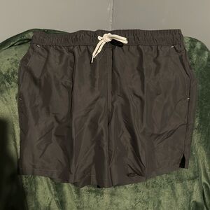 Men’s Size Large 36-38 Basic Swim Shorts Dark Grey Above Knee Length Pockets